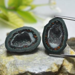 Gemme di Il geode di agata Multicolore naturale da 38.73 ct, Forma fantasia, Opaco