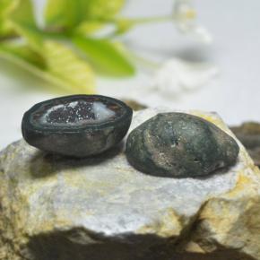 Gemme di Il geode di agata Multicolore naturale da 38.73 ct, Forma fantasia, Opaco