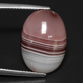 Agata naturale multicolore da 13,03 ct, taglio ovale, opaco