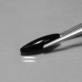 Agata naturale nero da 2,11 ct, marchesa, opaco