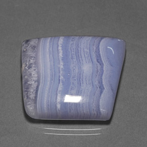 Agata naturale blu da 45,76 ct, trasparente, trasparente/traslucido