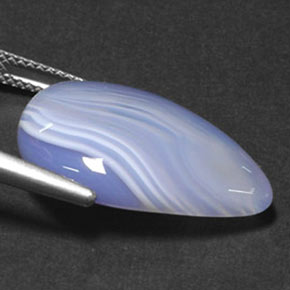 Agata naturale multicolore da 14,67 ct, trasparente, trasparente/traslucido