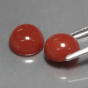 Gemme di Agata Arancione naturale da  ct, Taglio rotondo, Opaco