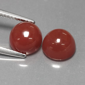 Gemme di Agata Arancione marroncino naturale da  ct, Taglio rotondo, Opaco