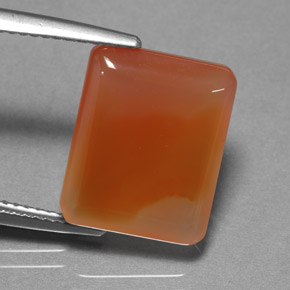 Agata naturale arancione da 9,32 ct, trasparente, trasparente/traslucido