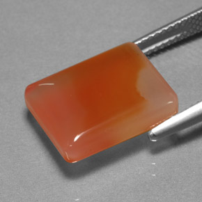 Agata naturale arancione da 9,32 ct, trasparente, trasparente/traslucido