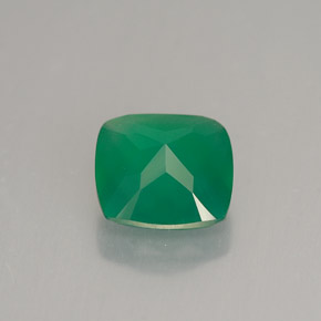 Agata Verde naturale da 1.22 ct, Taglio a cuscino, Traslucido