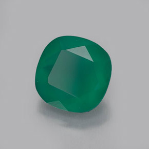 Agata naturale verde da 1,28 ct, trasparente, trasparente/traslucido