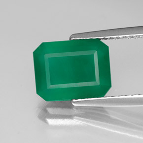 Agata naturale verde da 2,06 ct, trasparente, trasparente/traslucido