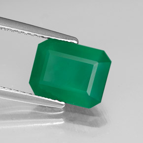 Agata naturale verde da 2,06 ct, trasparente, trasparente/traslucido