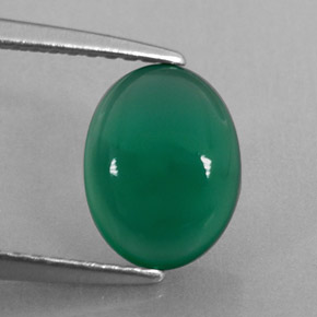 Agata Blu verde naturale da 1.58 ct, Trasparente, Trasparente/Traslucido