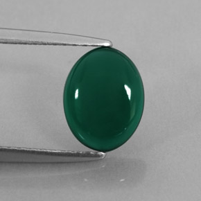 Agata Verde naturale da 1.40 ct, Trasparente, Trasparente/Traslucido