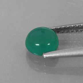 Agata naturale verde da 0,89 ct, trasparente, trasparente/traslucido