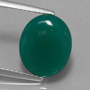 Agata naturale verde da 2,75 ct, trasparente, trasparente/traslucido