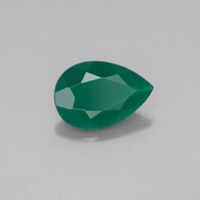 Agata naturale verde da 0,94 ct, trasparente, trasparente/traslucido