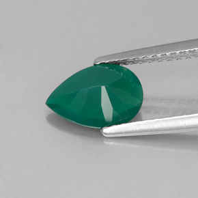 Agata naturale verde da 0,94 ct, trasparente, trasparente/traslucido