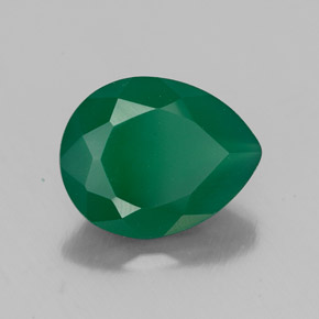 Agata naturale verde da 2,17 ct, trasparente, trasparente/traslucido