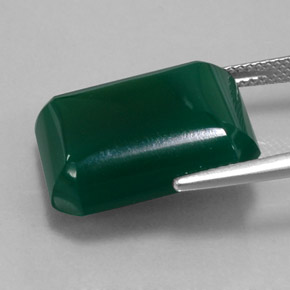 Agata naturale verde da 16,16 ct, trasparente, trasparente/traslucido
