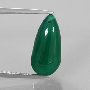 Agata naturale verde da 6,16 ct, trasparente, trasparente/traslucido