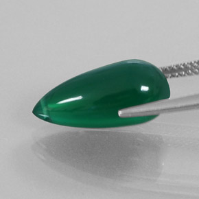 Agata naturale verde da 6,16 ct, trasparente, trasparente/traslucido