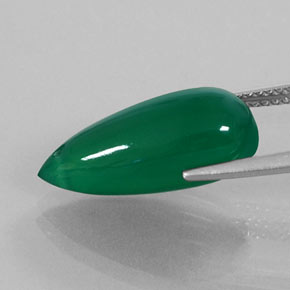 Agata naturale verde da 7,51 ct, trasparente, trasparente/traslucido
