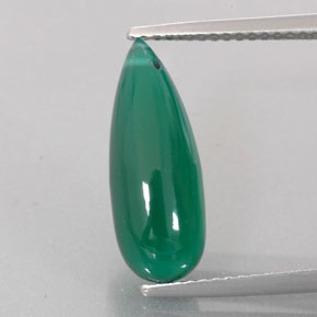 Agata naturale verde da 4,34 ct, trasparente, trasparente/traslucido