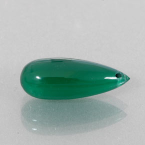 Agata naturale verde da 4,34 ct, trasparente, trasparente/traslucido