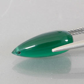 Agata naturale verde da 4,34 ct, trasparente, trasparente/traslucido
