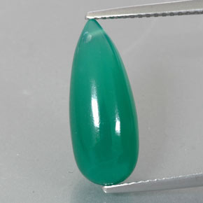 Agata naturale verde da 6,24 ct, trasparente, trasparente/traslucido