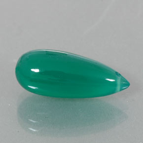 Agata naturale verde da 6,24 ct, trasparente, trasparente/traslucido