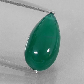 Agata naturale verde da 5,48 ct, trasparente, trasparente/traslucido