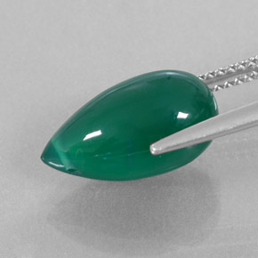 Agata naturale verde da 5,48 ct, trasparente, trasparente/traslucido