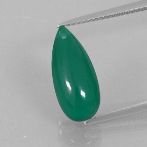 Agata naturale verde da 5,34 ct, trasparente, trasparente/traslucido
