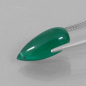 Agata naturale verde da 5,34 ct, trasparente, trasparente/traslucido