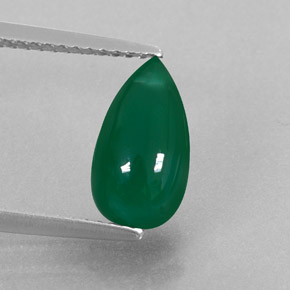 Agata naturale verde da 2,56 ct, trasparente, trasparente/traslucido