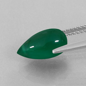 Agata naturale verde da 2,56 ct, trasparente, trasparente/traslucido