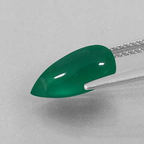Agata naturale verde da 2,36 ct, trasparente, trasparente/traslucido