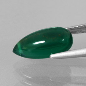 Agata naturale verde da 2,85 ct, trasparente, trasparente/traslucido