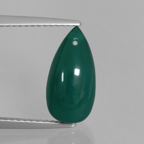 Agata naturale verde da 3,93 ct, trasparente, trasparente/traslucido