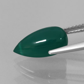 Agata naturale verde da 3,93 ct, trasparente, trasparente/traslucido