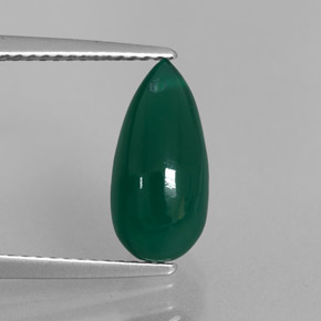 Agata naturale verde da 3,28 ct, trasparente, trasparente/traslucido