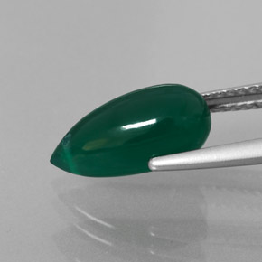 Agata naturale verde da 3,28 ct, trasparente, trasparente/traslucido