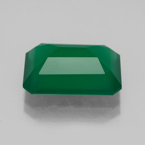 Agata naturale verde da 5,54 ct, trasparente, trasparente/traslucido