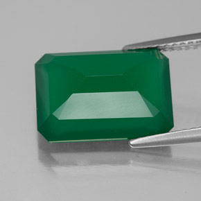 Agata Verde naturale da 6.35 ct, Trasparente, Trasparente/Traslucido