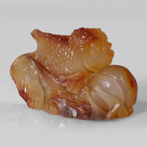 Agata naturale arancione da 356,10 ct, trasparente, trasparente/traslucido