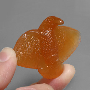 Agata naturale arancione da 65,43 ct, trasparente, trasparente/traslucido