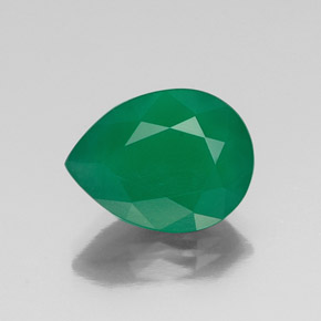 Agata naturale verde da 6,96 ct, trasparente, trasparente/traslucido