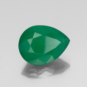 Agata naturale verde da 6,96 ct, trasparente, trasparente/traslucido
