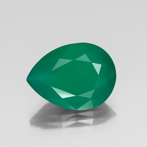 Agata naturale verde da 6,65 ct, trasparente, trasparente/traslucido