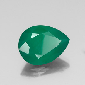 Agata naturale verde da 6,65 ct, trasparente, trasparente/traslucido